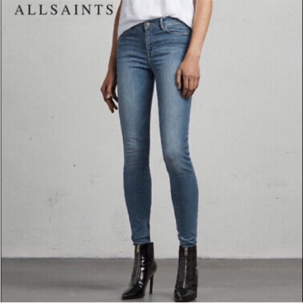 All Saints Grace Ankle Zip Jeans | Size 26